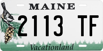 ME license plate 2113TF