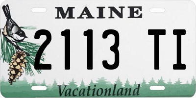 ME license plate 2113TI