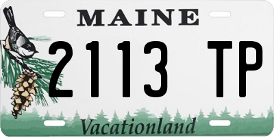 ME license plate 2113TP