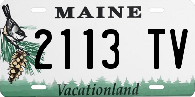 ME license plate 2113TV