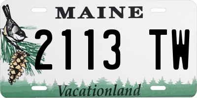 ME license plate 2113TW