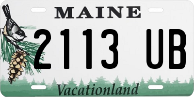 ME license plate 2113UB