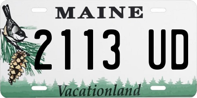 ME license plate 2113UD