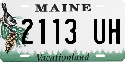 ME license plate 2113UH