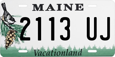 ME license plate 2113UJ