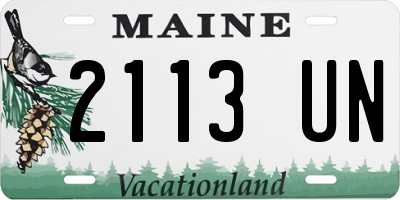 ME license plate 2113UN