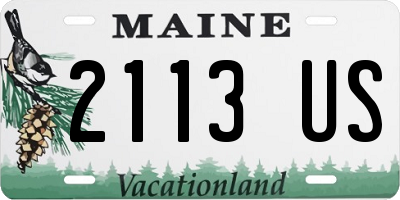 ME license plate 2113US