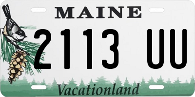 ME license plate 2113UU