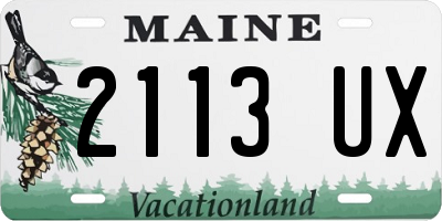 ME license plate 2113UX