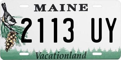 ME license plate 2113UY