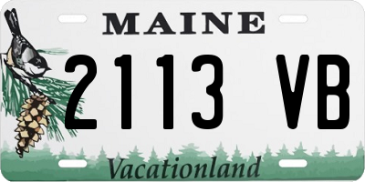 ME license plate 2113VB