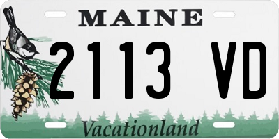 ME license plate 2113VD