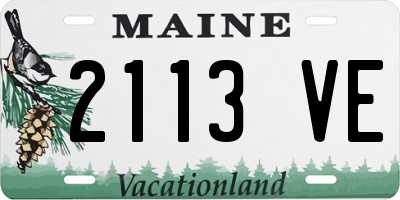 ME license plate 2113VE