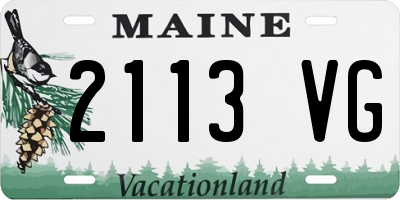 ME license plate 2113VG