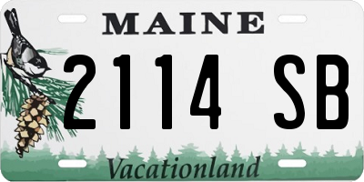 ME license plate 2114SB