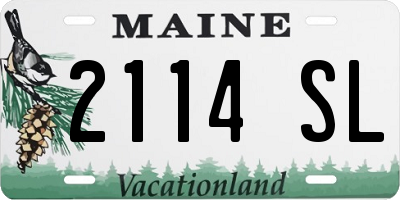 ME license plate 2114SL
