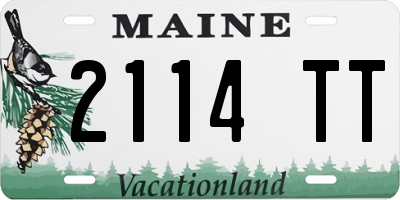 ME license plate 2114TT