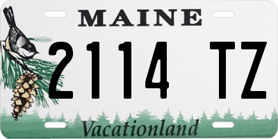ME license plate 2114TZ