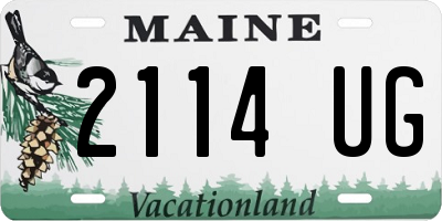 ME license plate 2114UG