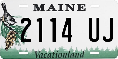 ME license plate 2114UJ