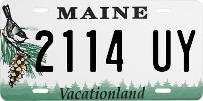 ME license plate 2114UY