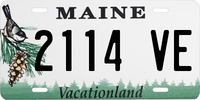 ME license plate 2114VE