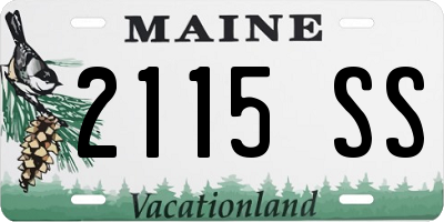 ME license plate 2115SS