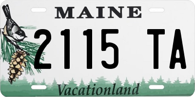 ME license plate 2115TA