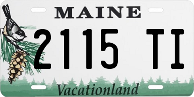 ME license plate 2115TI