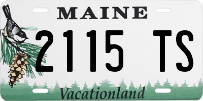 ME license plate 2115TS