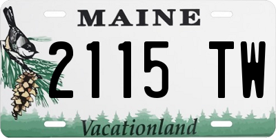 ME license plate 2115TW