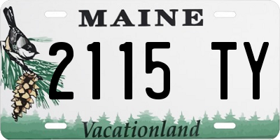 ME license plate 2115TY