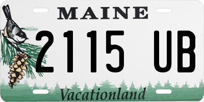 ME license plate 2115UB