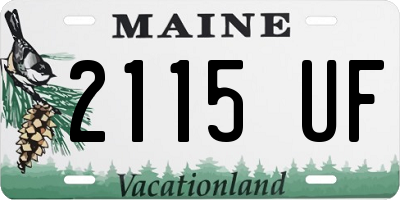 ME license plate 2115UF