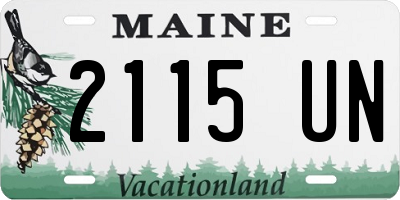 ME license plate 2115UN