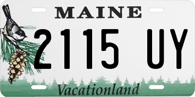 ME license plate 2115UY