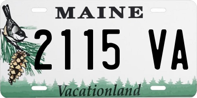 ME license plate 2115VA