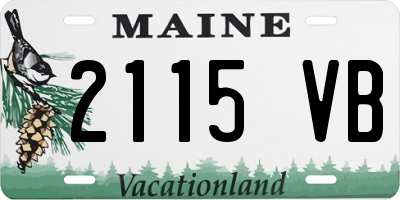 ME license plate 2115VB