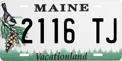 ME license plate 2116TJ