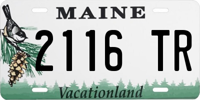 ME license plate 2116TR