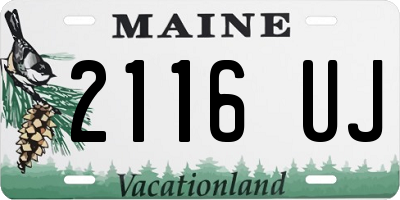 ME license plate 2116UJ