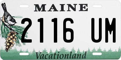 ME license plate 2116UM