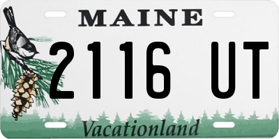 ME license plate 2116UT