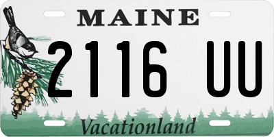 ME license plate 2116UU