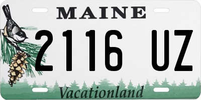 ME license plate 2116UZ