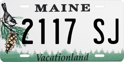 ME license plate 2117SJ