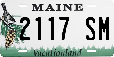 ME license plate 2117SM