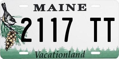 ME license plate 2117TT