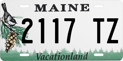 ME license plate 2117TZ