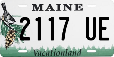 ME license plate 2117UE